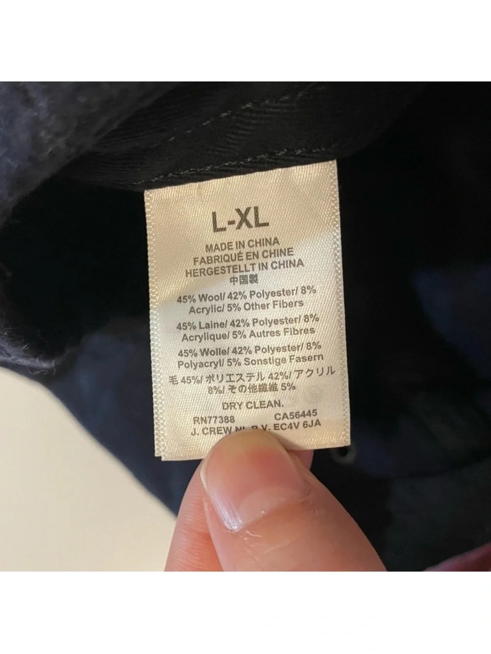 J Crew Men’s Oarsman Navy Wool Blend Ventilated Outdoor Gorpcore Hat Cap